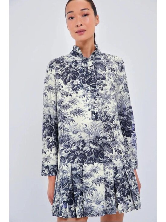 Tuckernuck Dresses & Skirts - Tuckernuck Toile Tate Dress Navy Blue Toile Size Large NWT
